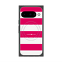 プレミアムスクエアケース with Pixelsnap［ Big Border - Pink ］