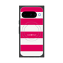 プレミアムスクエアケース with Pixelsnap［ Big Border - Pink ］