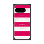 プレミアムスクエアケース with Pixelsnap［ Big Border - Pink ］