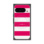 プレミアムスクエアケース with Pixelsnap［ Big Border - Pink ］
