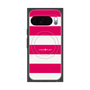 プレミアムスクエアケース with Pixelsnap［ Big Border - Pink ］