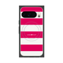 プレミアムスクエアケース with Pixelsnap［ Big Border - Pink ］