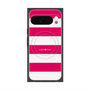 プレミアムスクエアケース with Pixelsnap［ Big Border - Pink ］