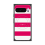 プレミアムスクエアケース with Pixelsnap［ Big Border - Pink ］