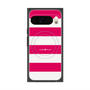 プレミアムスクエアケース with Pixelsnap［ Big Border - Pink ］