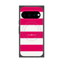 プレミアムスクエアケース with Pixelsnap［ Big Border - Pink ］