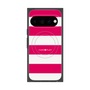 プレミアムスクエアケース with Pixelsnap［ Big Border - Pink ］