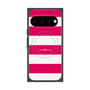 プレミアムスクエアケース with Pixelsnap［ Big Border - Pink ］