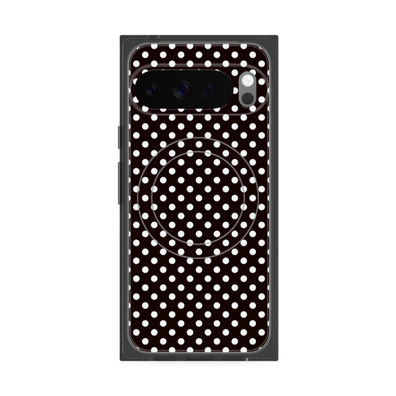 プレミアムスクエアケース with Pixelsnap［ Small Dot - Black ］