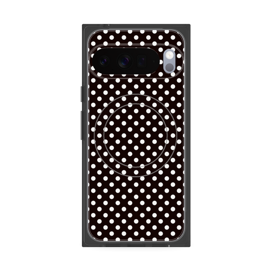 プレミアムスクエアケース with Pixelsnap［ Small Dot - Black ］