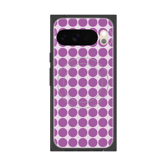 プレミアムスクエアケース with Pixelsnap［ Big Dot - Purple ］