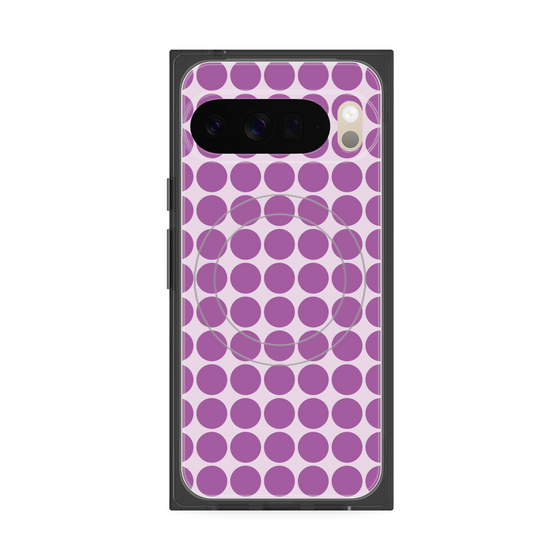 プレミアムスクエアケース with Pixelsnap［ Big Dot - Purple ］