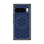 プレミアムスクエアケース with Pixelsnap［ Dot Circle - Navy ］