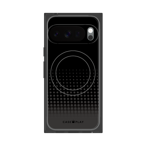 プレミアムスクエアケース with Pixelsnap［ Dot Gradation - Black ］