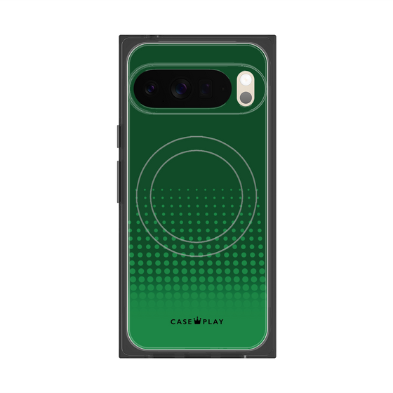 プレミアムスクエアケース with Pixelsnap［ Dot Gradation - Green ］