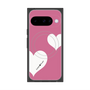 プレミアムスクエアケース with Pixelsnap［ Two Hearts - Pink ］