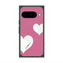 プレミアムスクエアケース with Pixelsnap［ Two Hearts - Pink ］