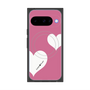 プレミアムスクエアケース with Pixelsnap［ Two Hearts - Pink ］