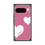 プレミアムスクエアケース with Pixelsnap［ Two Hearts - Pink ］