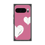 プレミアムスクエアケース with Pixelsnap［ Two Hearts - Pink ］