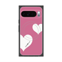 プレミアムスクエアケース with Pixelsnap［ Two Hearts - Pink ］