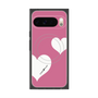 プレミアムスクエアケース with Pixelsnap［ Two Hearts - Pink ］