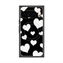 プレミアムスクエアケース with Pixelsnap［ Dot Hearts - Black ］