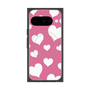 プレミアムスクエアケース with Pixelsnap［ Dot Hearts - Pink ］