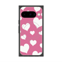 プレミアムスクエアケース with Pixelsnap［ Dot Hearts - Pink ］