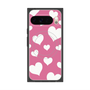 プレミアムスクエアケース with Pixelsnap［ Dot Hearts - Pink ］