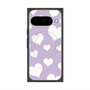 プレミアムスクエアケース with Pixelsnap［ Dot Hearts - Purple ］