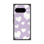 プレミアムスクエアケース with Pixelsnap［ Dot Hearts - Purple ］