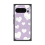 プレミアムスクエアケース with Pixelsnap［ Dot Hearts - Purple ］
