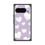 プレミアムスクエアケース with Pixelsnap［ Dot Hearts - Purple ］
