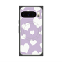 プレミアムスクエアケース with Pixelsnap［ Dot Hearts - Purple ］