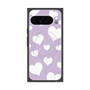 プレミアムスクエアケース with Pixelsnap［ Dot Hearts - Purple ］