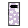 プレミアムスクエアケース with Pixelsnap［ Dot Hearts - Purple ］