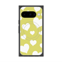 プレミアムスクエアケース with Pixelsnap［ Dot Hearts - Yellow ］