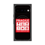 プレミアムスクエアケース with Pixelsnap［ FRAGILE Sticker - Black ］