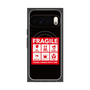 プレミアムスクエアケース with Pixelsnap［ FRAGILE Sticker - Black ］