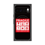 プレミアムスクエアケース with Pixelsnap［ FRAGILE Sticker - Black ］