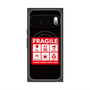 プレミアムスクエアケース with Pixelsnap［ FRAGILE Sticker - Black ］