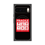プレミアムスクエアケース with Pixelsnap［ FRAGILE Sticker - Black ］