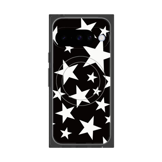 プレミアムスクエアケース with Pixelsnap［ Stars - Black ］