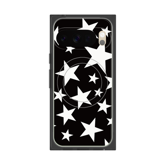 プレミアムスクエアケース with Pixelsnap［ Stars - Black ］