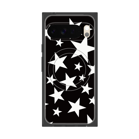 プレミアムスクエアケース with Pixelsnap［ Stars - Black ］