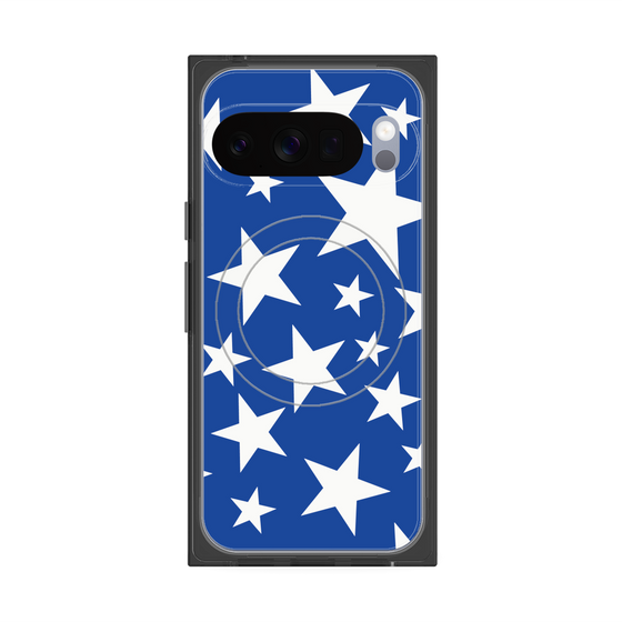 プレミアムスクエアケース with Pixelsnap［ Stars - Blue ］