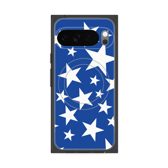 プレミアムスクエアケース with Pixelsnap［ Stars - Blue ］