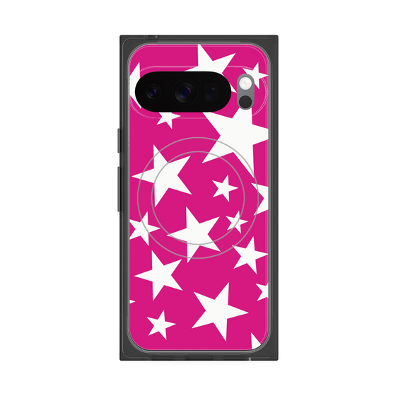 プレミアムスクエアケース with Pixelsnap［ Stars - Pink ］
