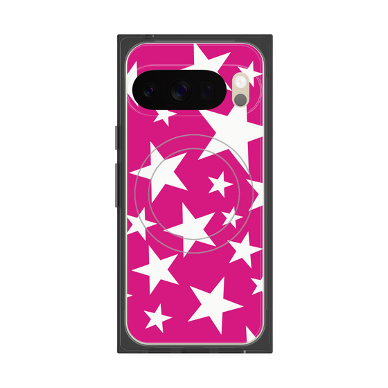 プレミアムスクエアケース with Pixelsnap［ Stars - Pink ］